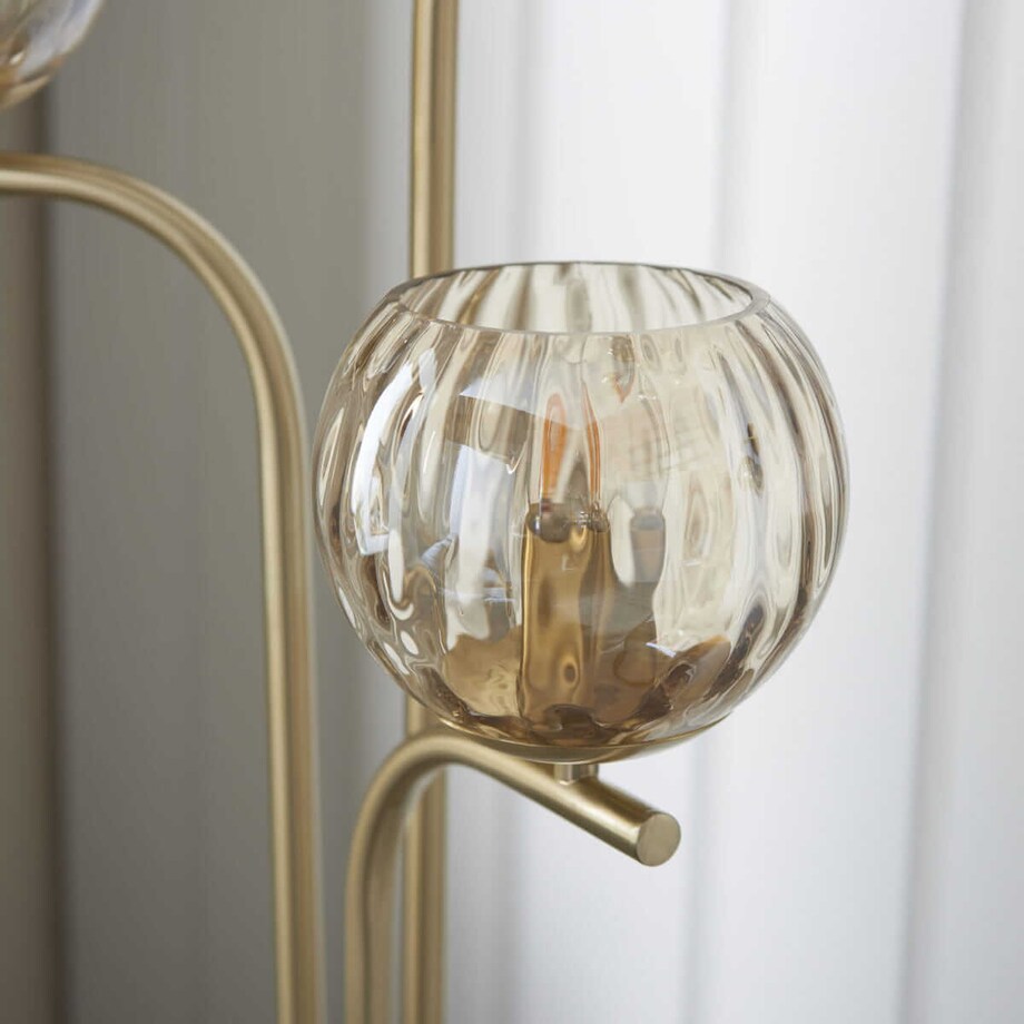 Podłogowa lampa molekułowa Dimple 91974 Endon bubbles złota przezroczysta