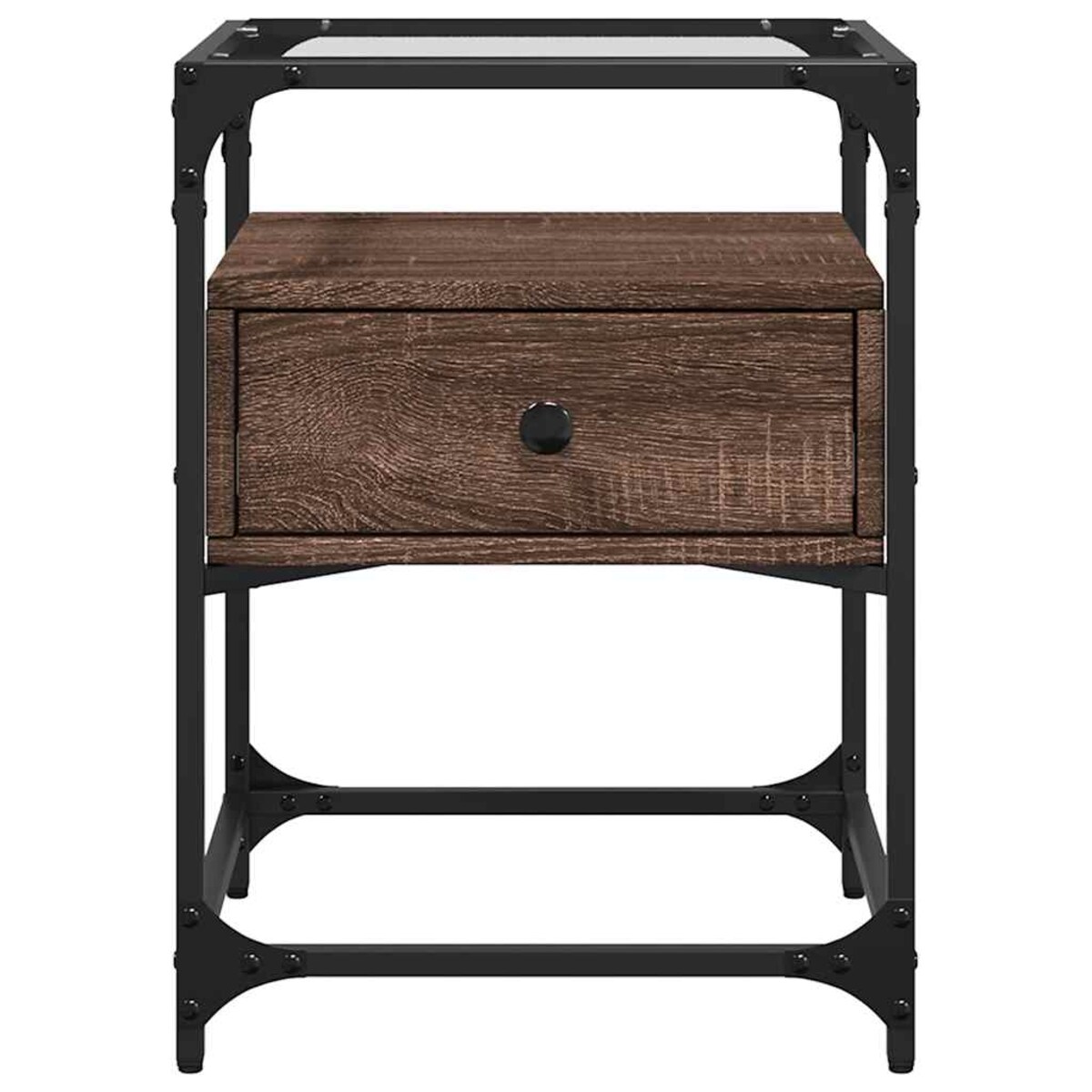 vidaXL Szafka nocna, brązowy dąb, 40x40x55 cm