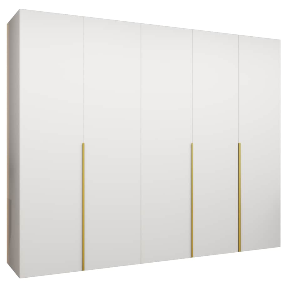 Szafa uchylna otwierana ALICANTE 1 250 wys. 202 cm Biały + u. Złoty