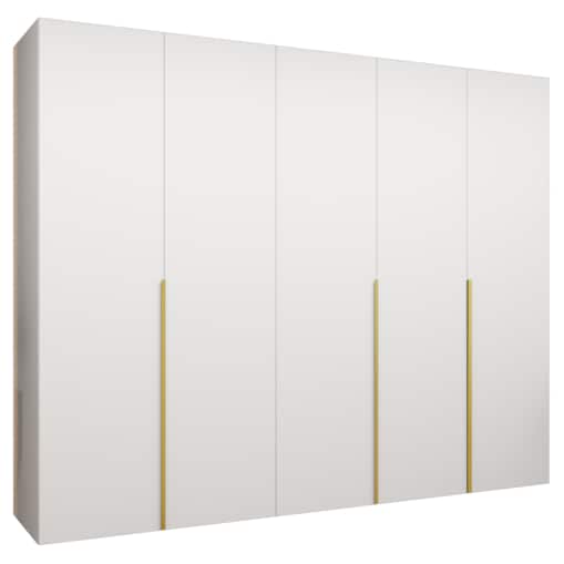 Szafa uchylna otwierana ALICANTE 1 250 wys. 202 cm Biały + u. Złoty