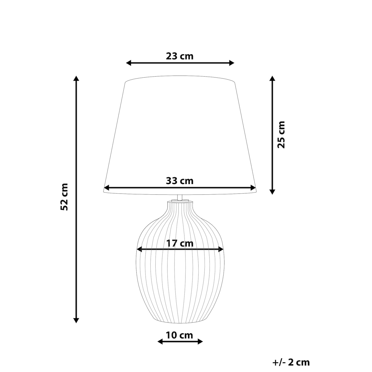 Lampa stołowa FERGUS Ceramika Szary