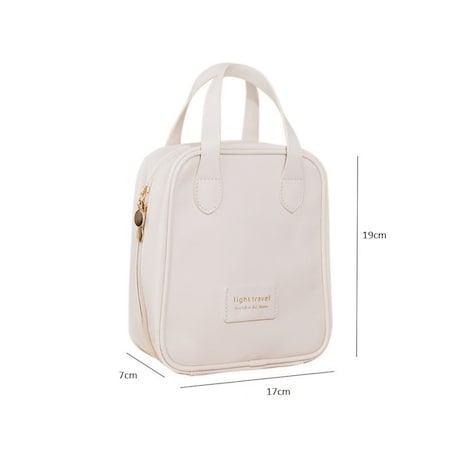 Kosmetyczka organizer na kosmetyki z rączką 17x7x19cm różowa KS128R