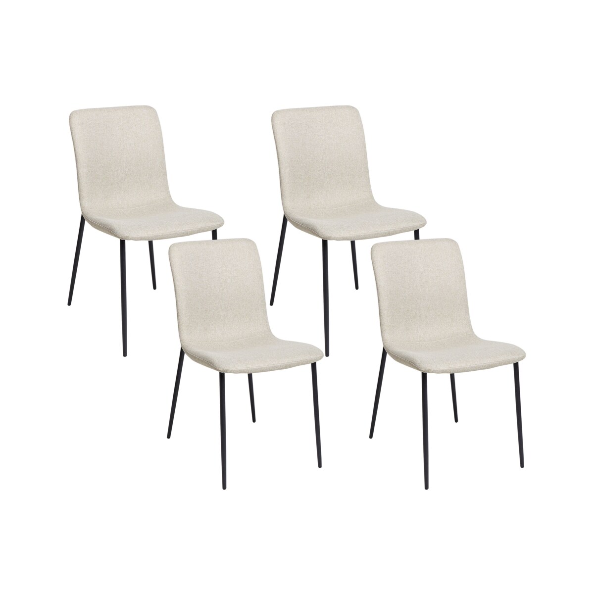 Krzesło do jadalni Zestaw 4 Jasnobeżowy GLENDIVE