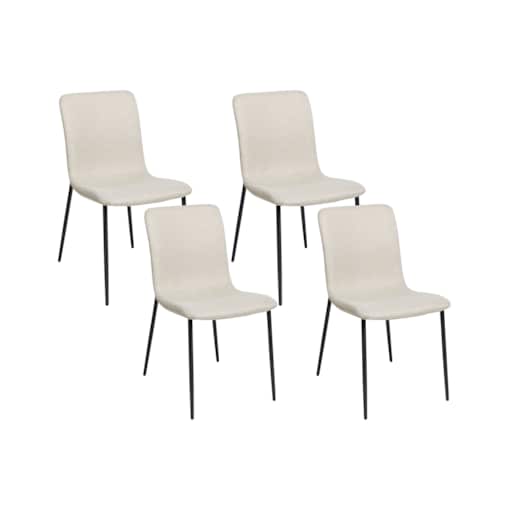 Krzesło do jadalni Zestaw 4 Jasnobeżowy GLENDIVE
