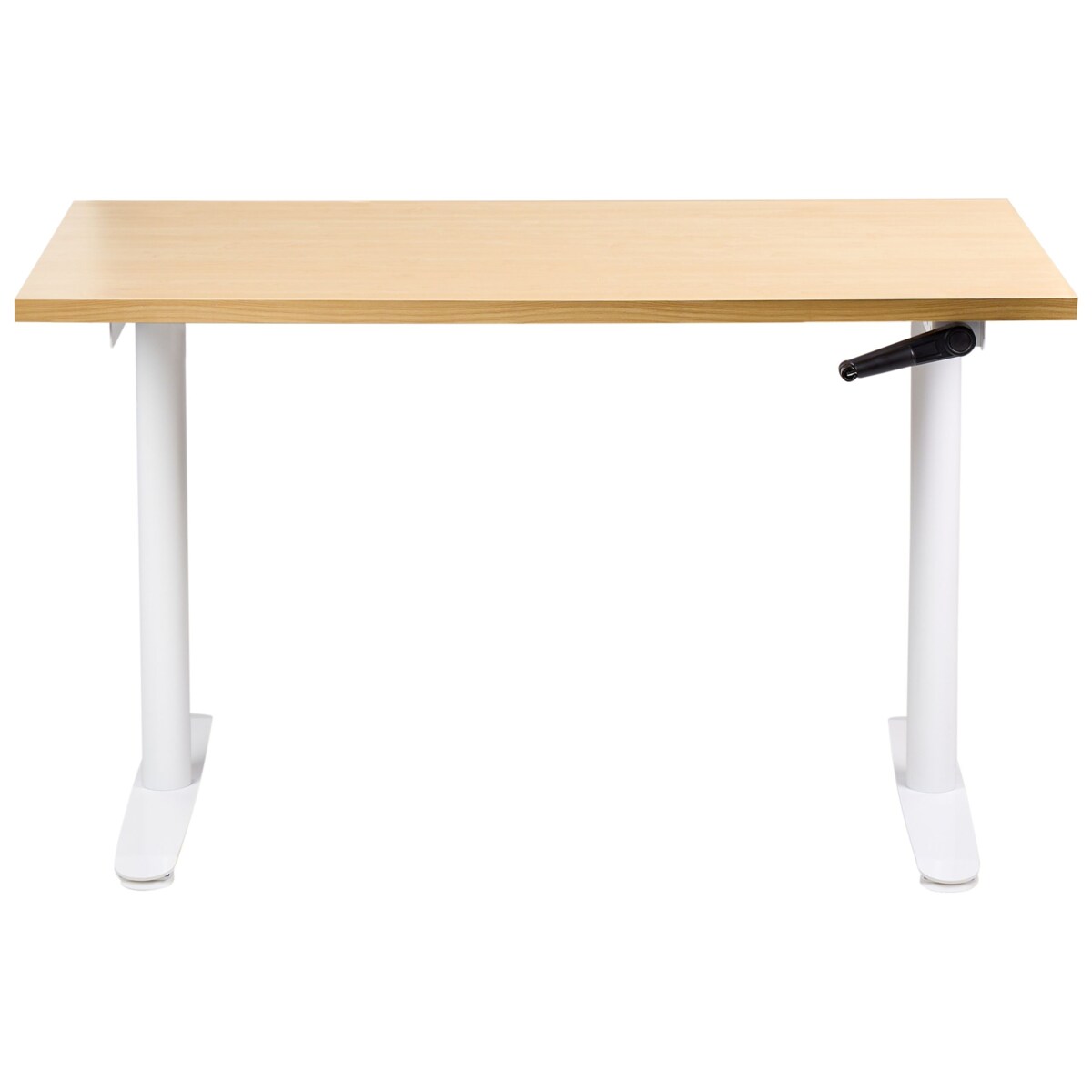 Biurko regulowane manualnie DESTINAS Jasny brąz/ biały 120 cm 60 cm