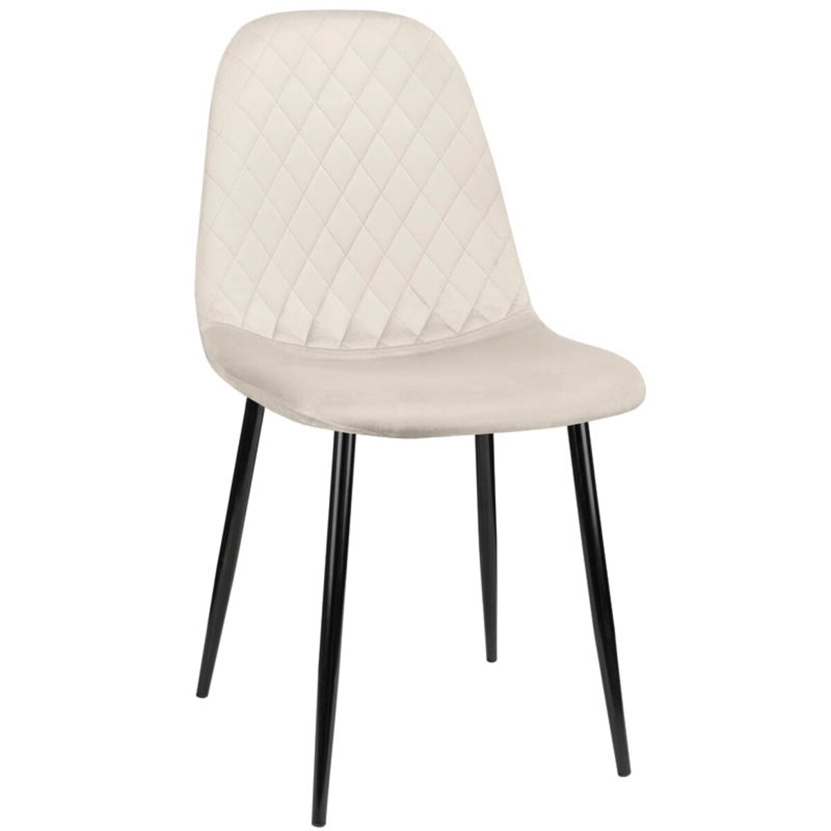 Krzesło tapicerowane nowoczesne pikowane do salonu jadalni beżowe