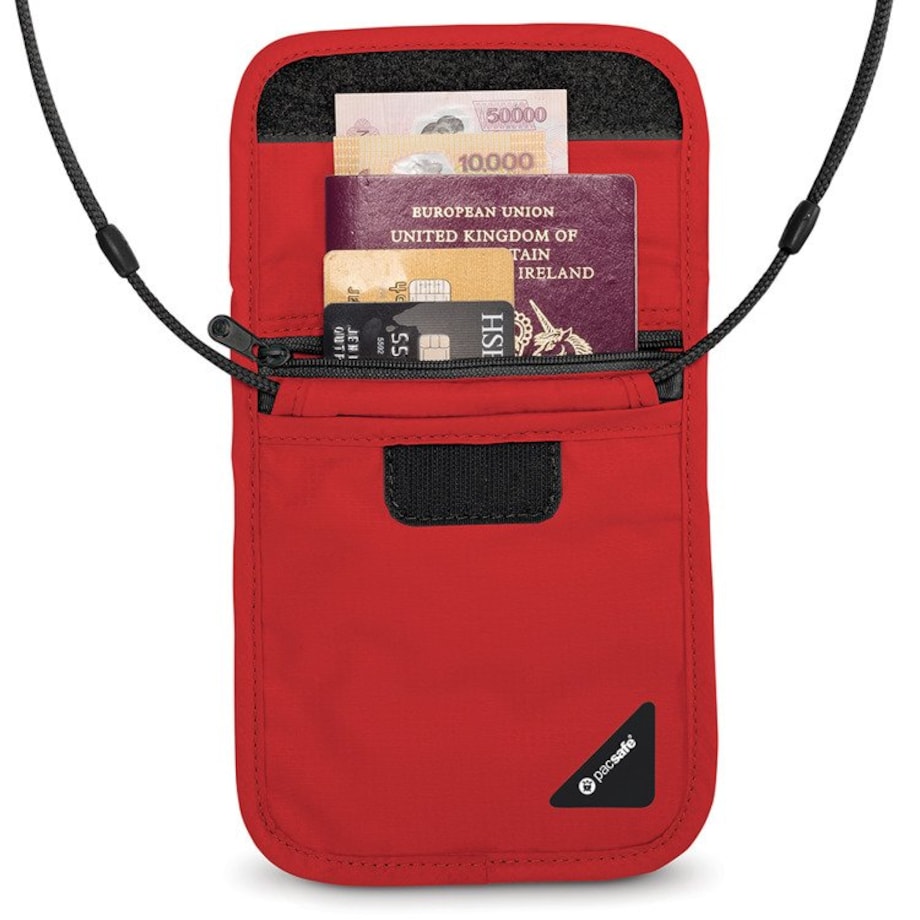 Sekretny portfel paszportówka antykradzieżowa Pacsafe Coversafe X75 - czarna