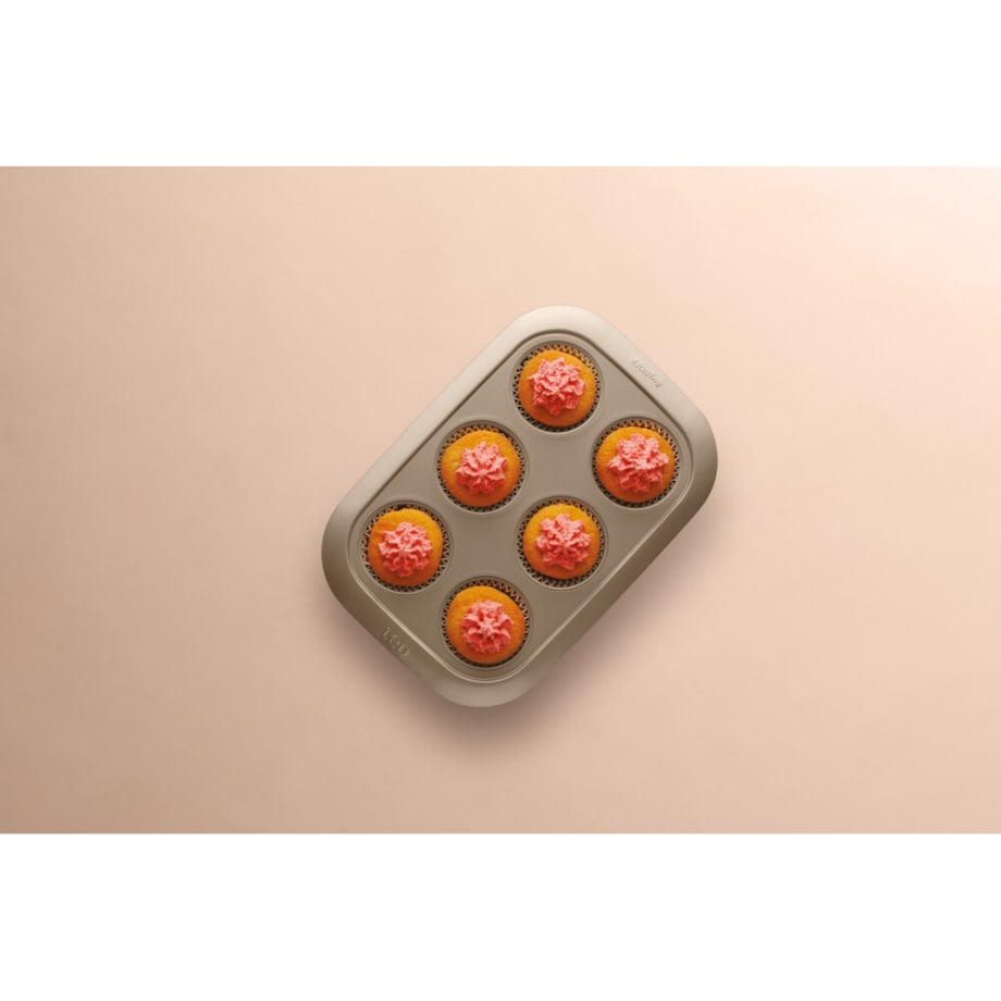 Forma ze stali węglowej do babeczek 6 otworów 6,50x2,50 cm Balance BergHOFF