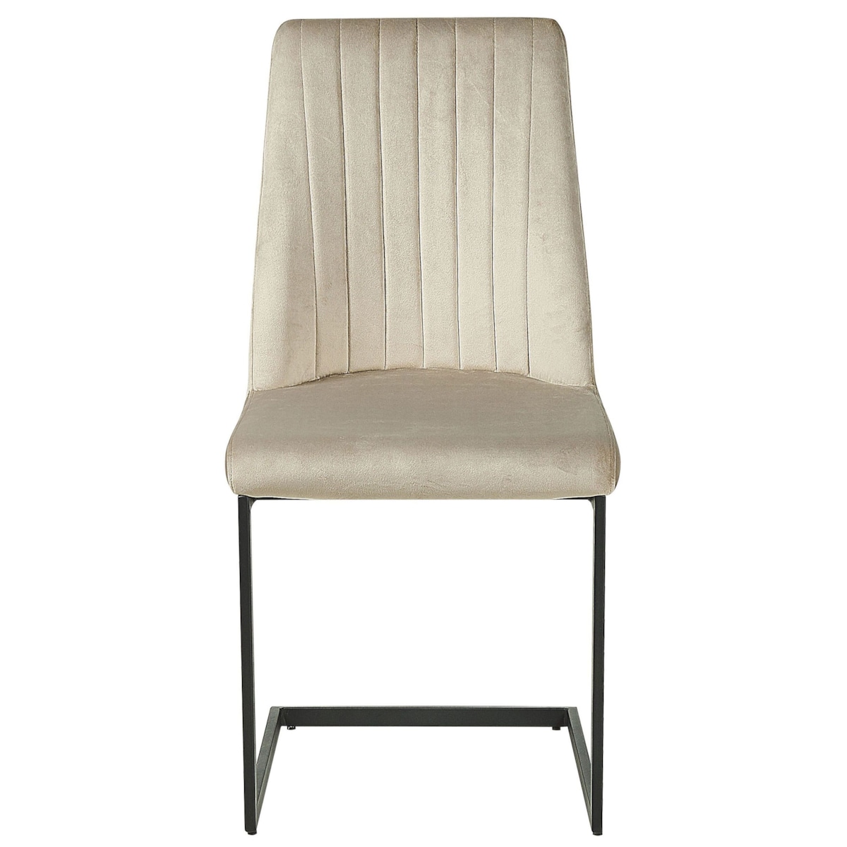 Zestaw 2 krzeseł do jadalni welurowy beżowoszary LAVONIA