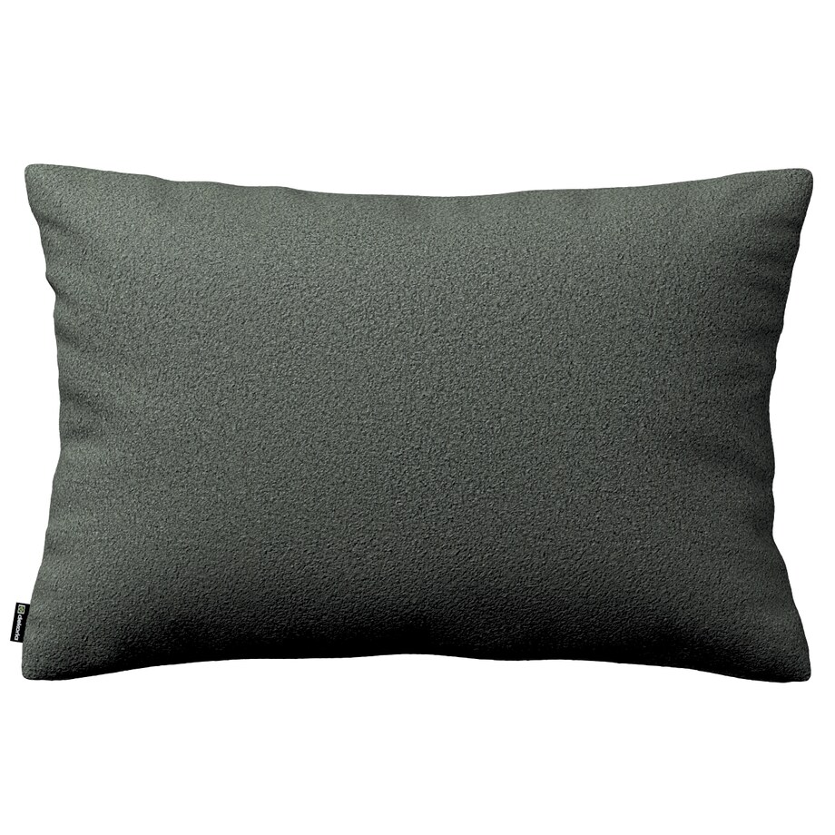 Poszewka Kinga na poduszkę prostokątną 60x40 ciemno szara bukla