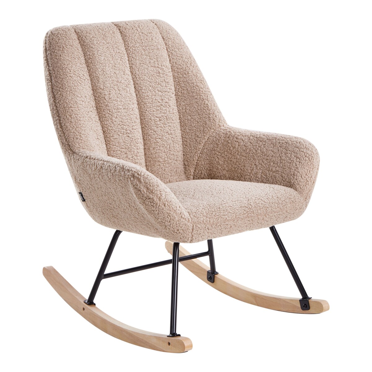 Fotel bujany KINNO Boucle Beżowy