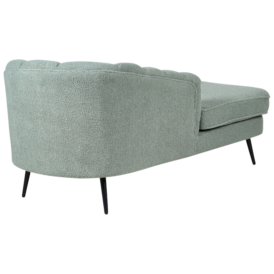 Szezlong boucle prawostronny zielony ALLIER