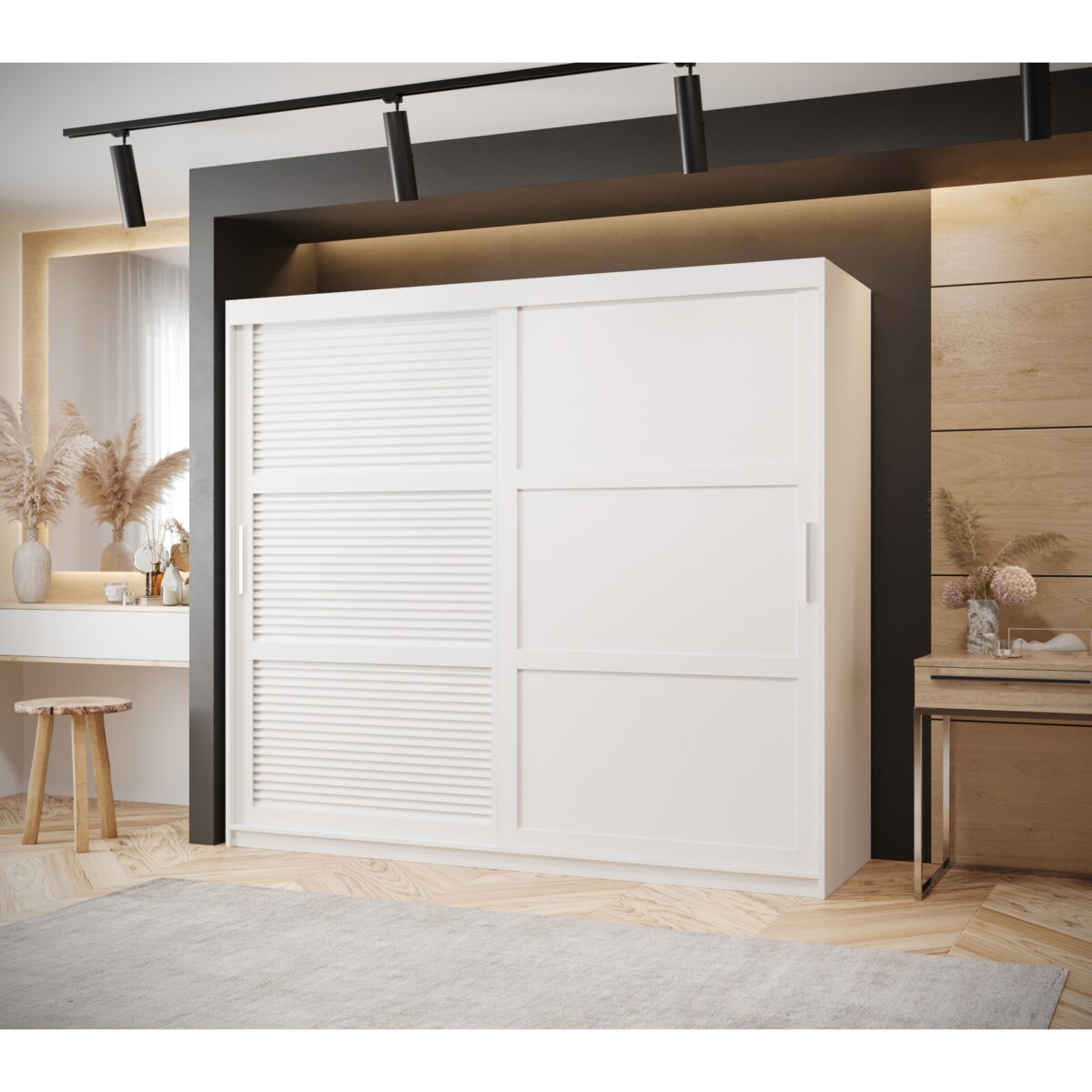 Szafa przesuwna Garderoba ŻALUZJA 3 200 biały