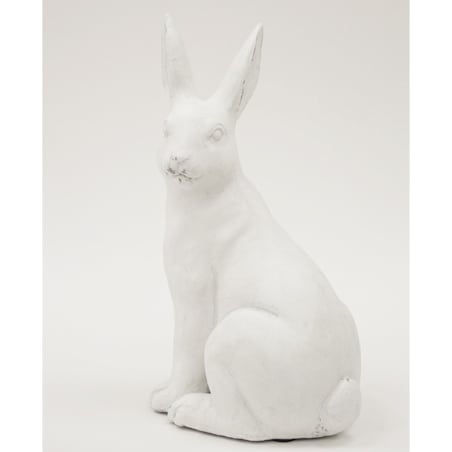 Dekoracja - siedzący biały królik 35x20x13,5 cm ALBUS