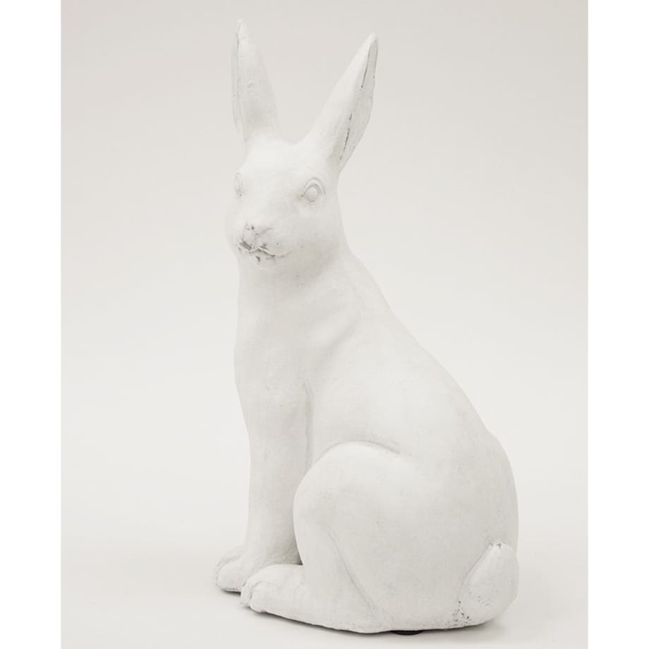 Dekoracja - siedzący biały królik 35x20x13,5 cm ALBUS