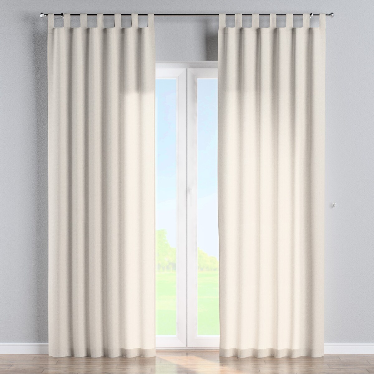 Zasłona na szelkach 1 szt. 130x245 melanż szaro-beżowy