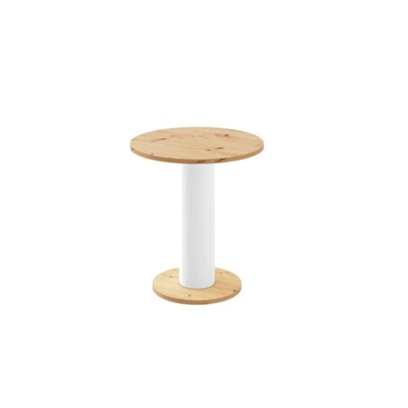 Stolik kawowy SOLO MINI ⌀60cm dąb artisan/biały
