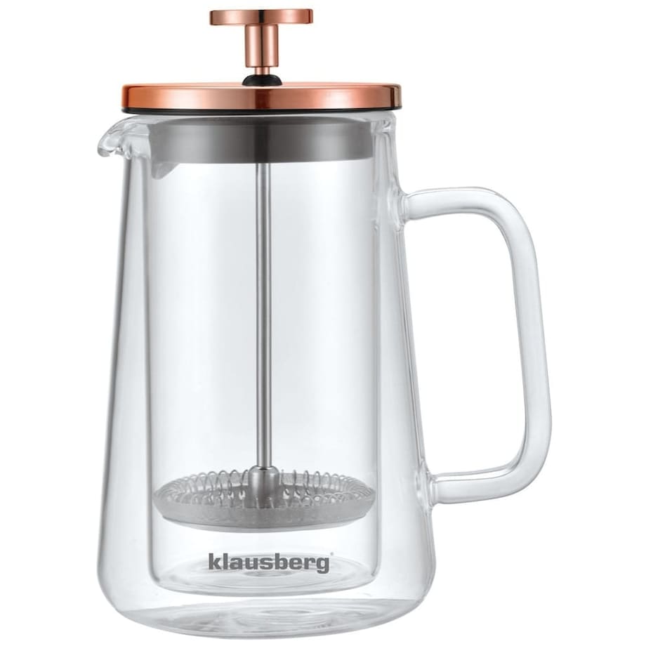 Zaparzacz do kawy herbaty 0.35L French Press różowe złoto KLAUSBERG