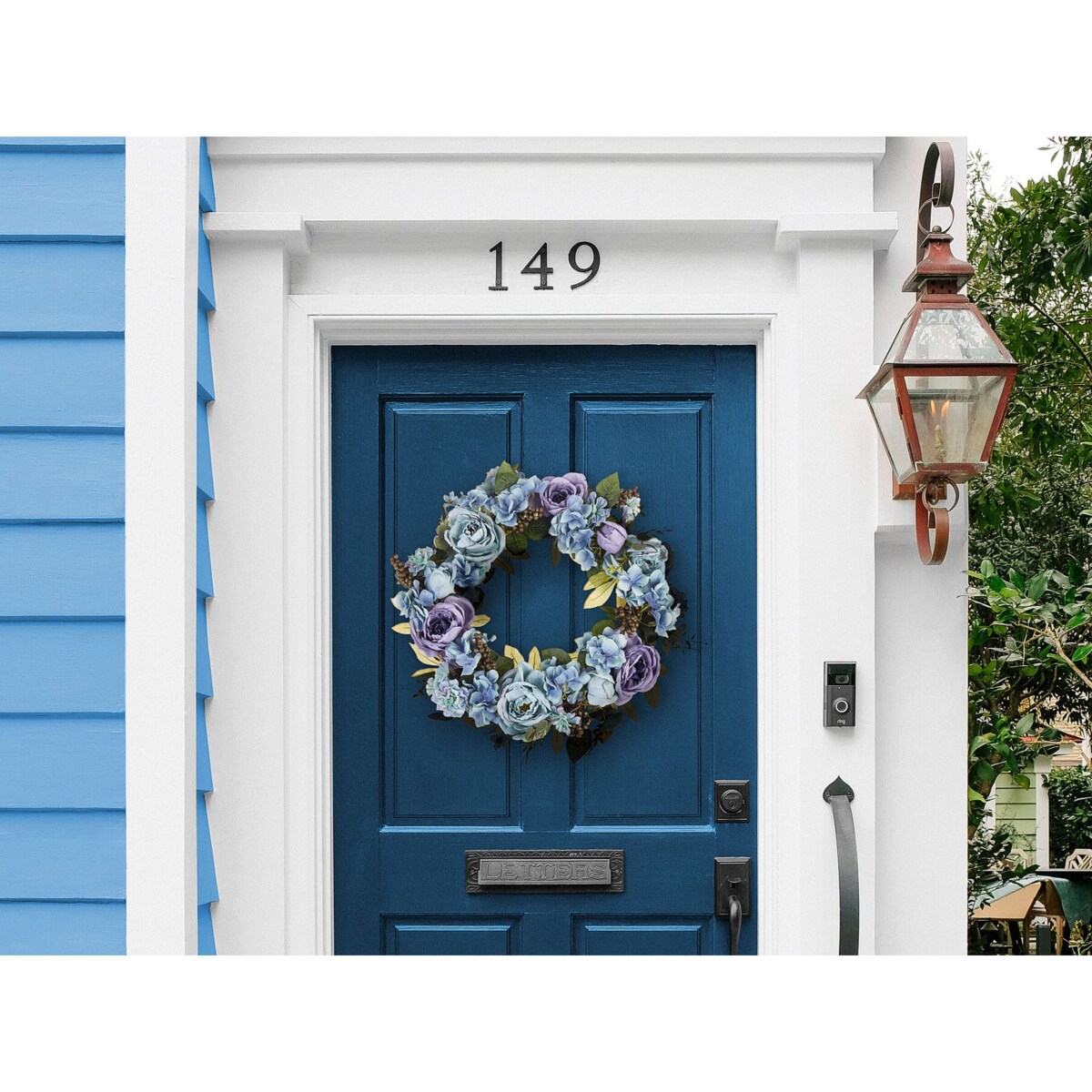 Wieniec dekoracyjny 50 cm niebieski GALDAR