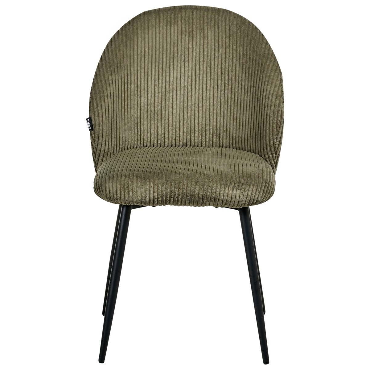 Zestaw 2 krzeseł do jadalni ELOY Sztruks Ciemnozielony