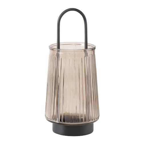 Szklany świecznik z uchwytem IVER, 25,5 cm