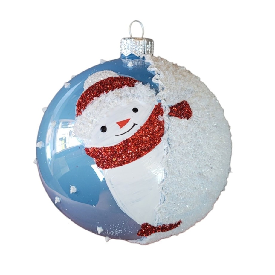 Bombka szklana 4 szt. Ø 10 cm FAVOLOSO snowman