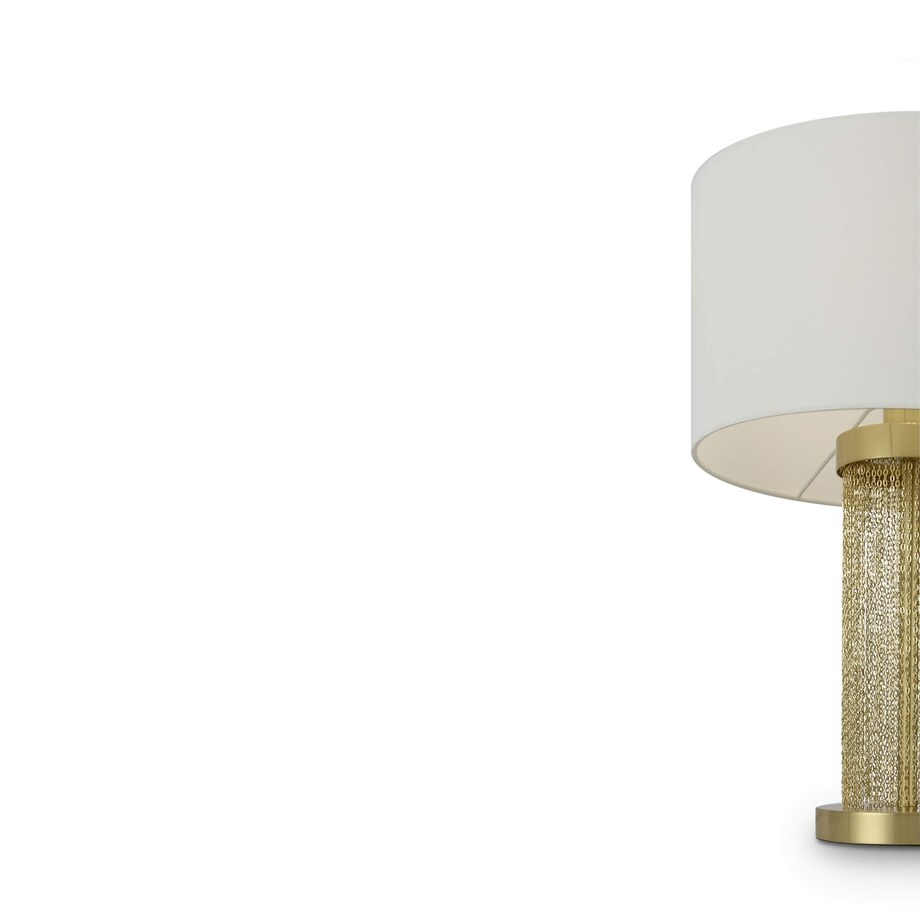 Lampa stołowa Impressive MOD151TL-01G do salonu biała złota