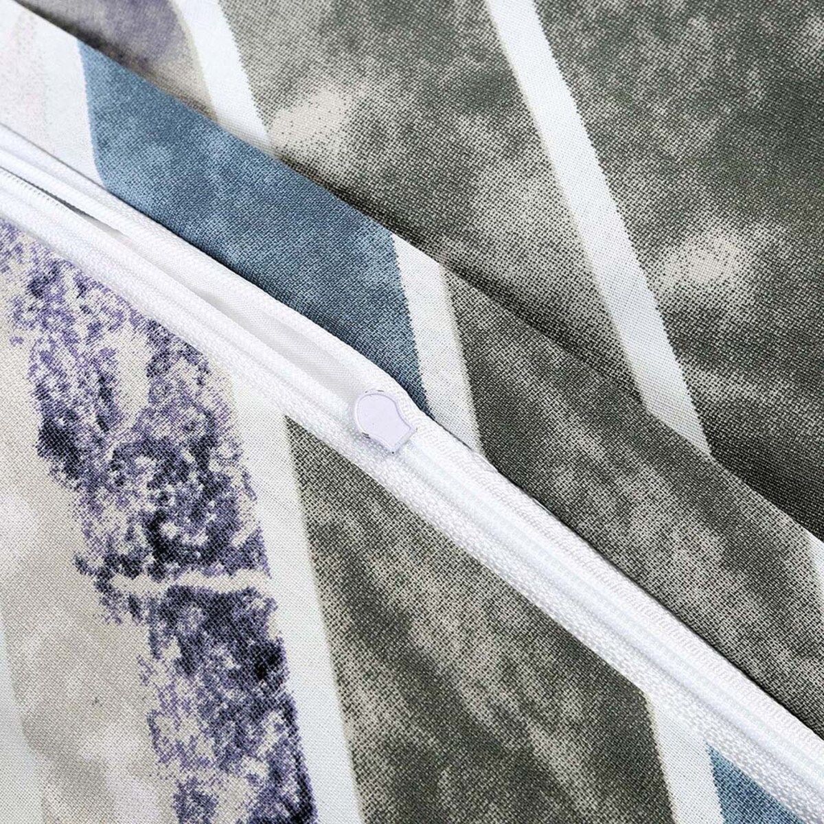 Pościel bawełniana 160x200 Bluewave niebieska w geometryczny wzór, Cottonlove