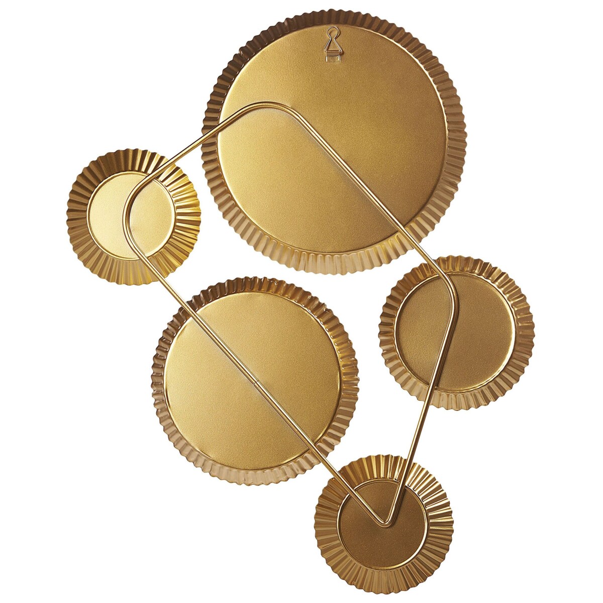 Metalowe lustro ścienne 55 x 36 cm złote WATTRELOS