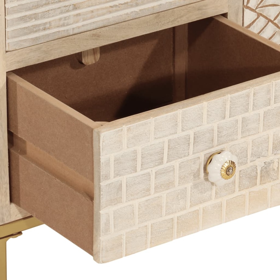 vidaXL Szafka, 55x30x76 cm, lite drewno mango i żelazo