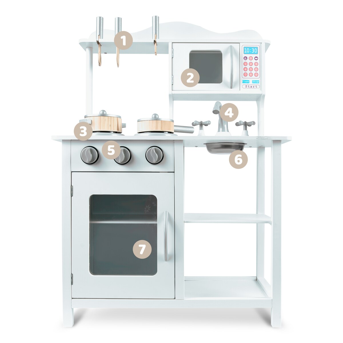 Kuchnia drewniana dla dzieci retro + akcesoria ZESTAW Ricokids