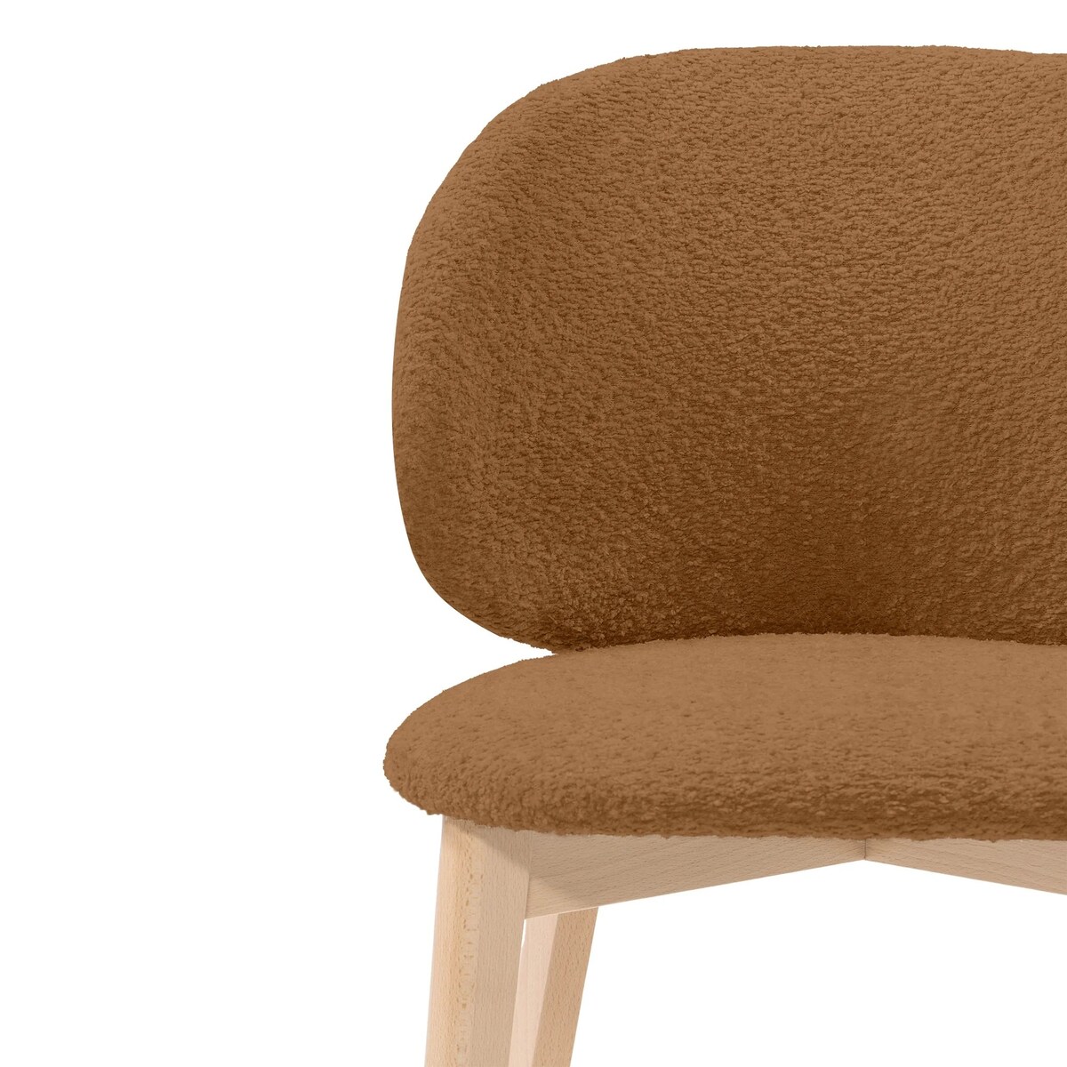 Krzesło SELMA -II miedziane/buk/boucle 79x48x48 cm