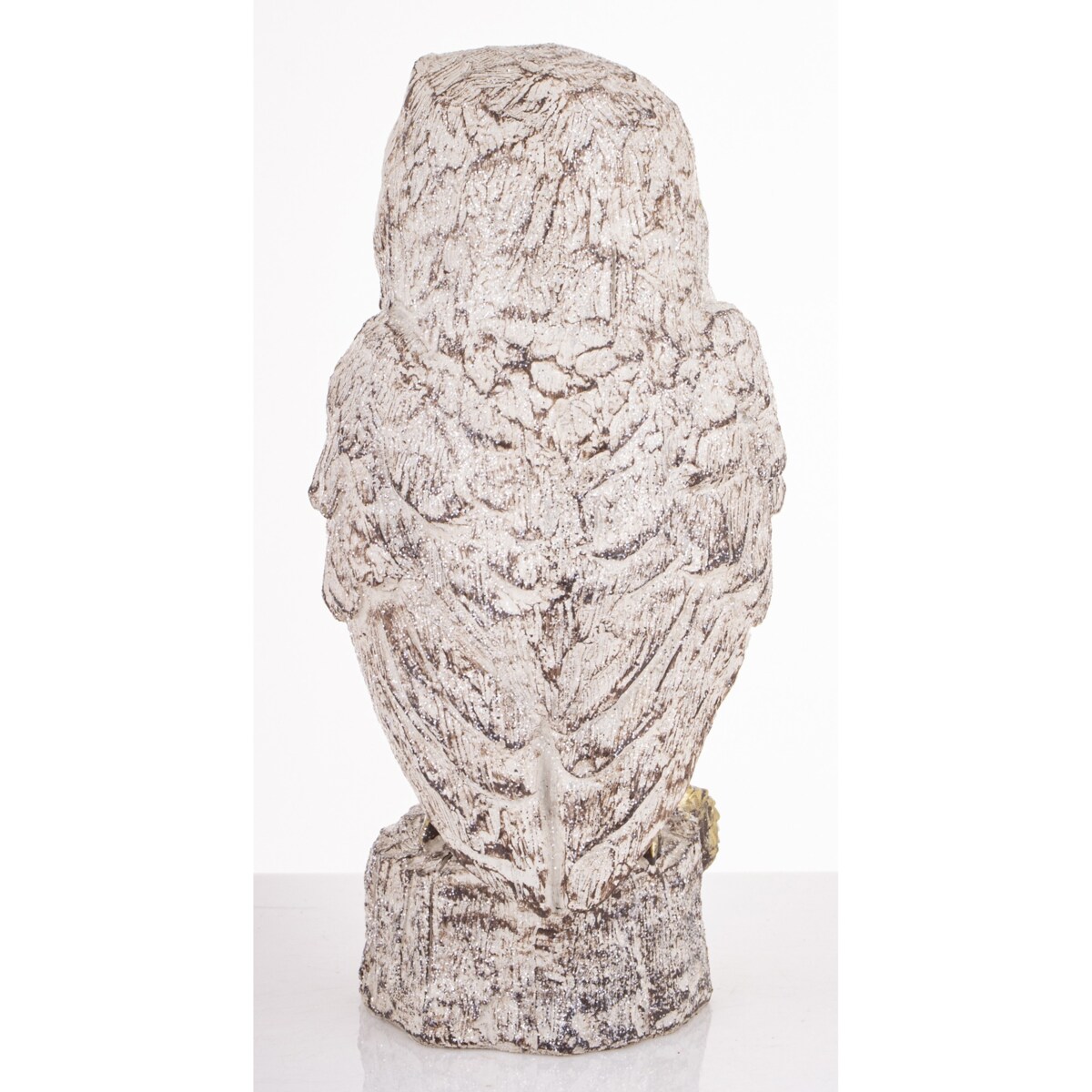 Dekoracja - biała sowa 23,5x11,5x11 cm UGLE