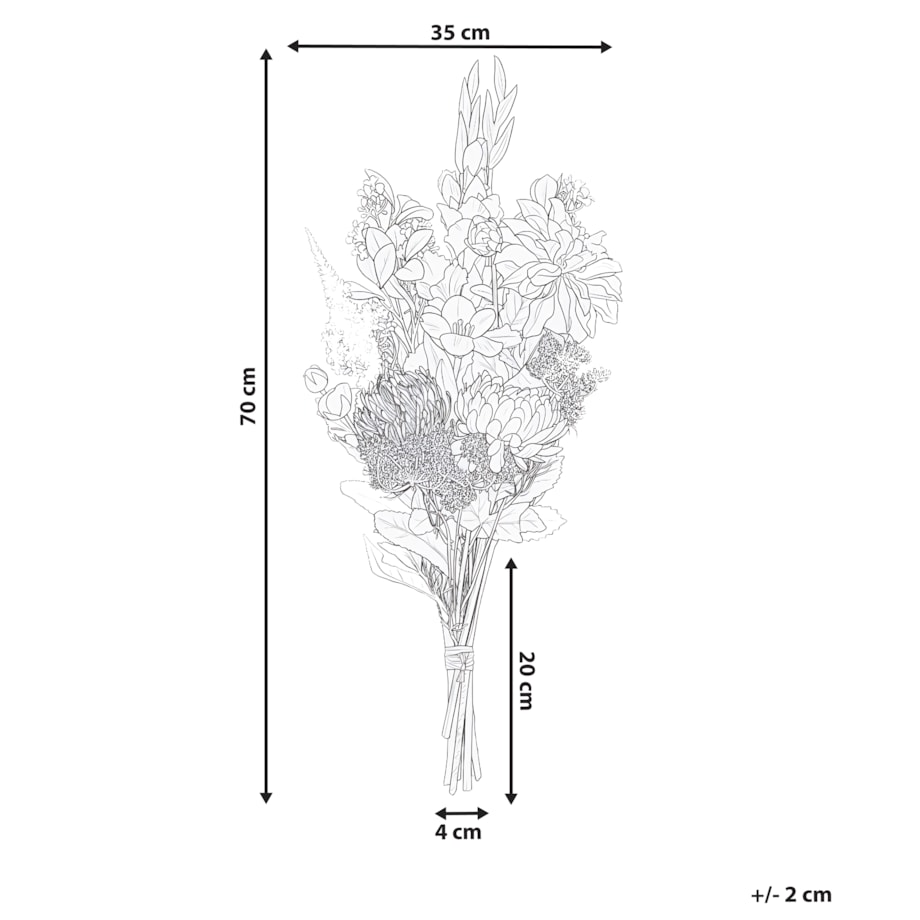 Bukiet sztucznych kwiatów LOURO 70 cm Biały