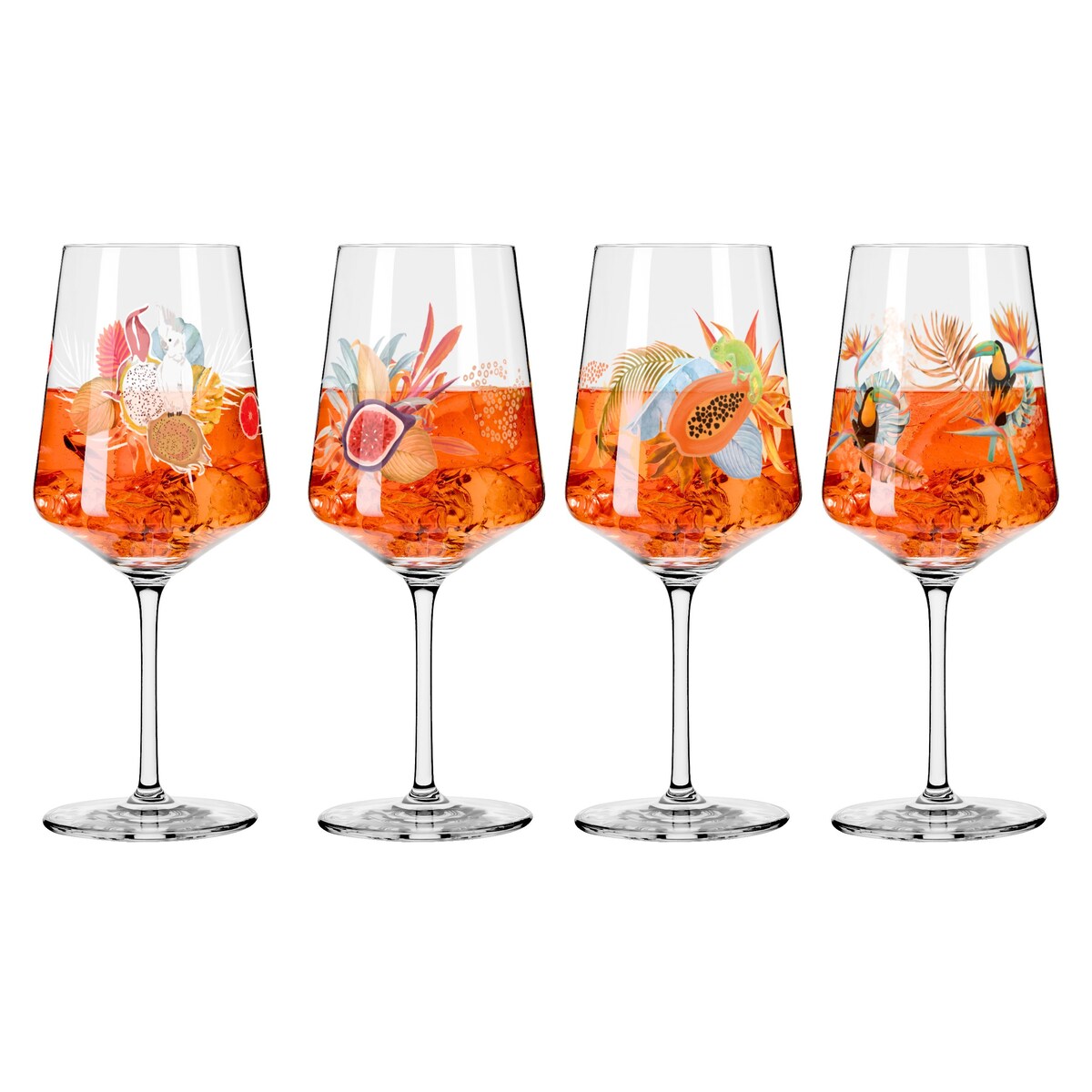 Ritzenhoff Zestaw 4 szt, kieliszków do aperitif Sommerrausch ilustrator R. Richter T. Kuhlmann