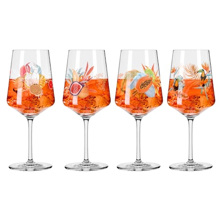 Ritzenhoff Zestaw 4 szt, kieliszków do aperitif Sommerrausch ilustrator R. Richter T. Kuhlmann