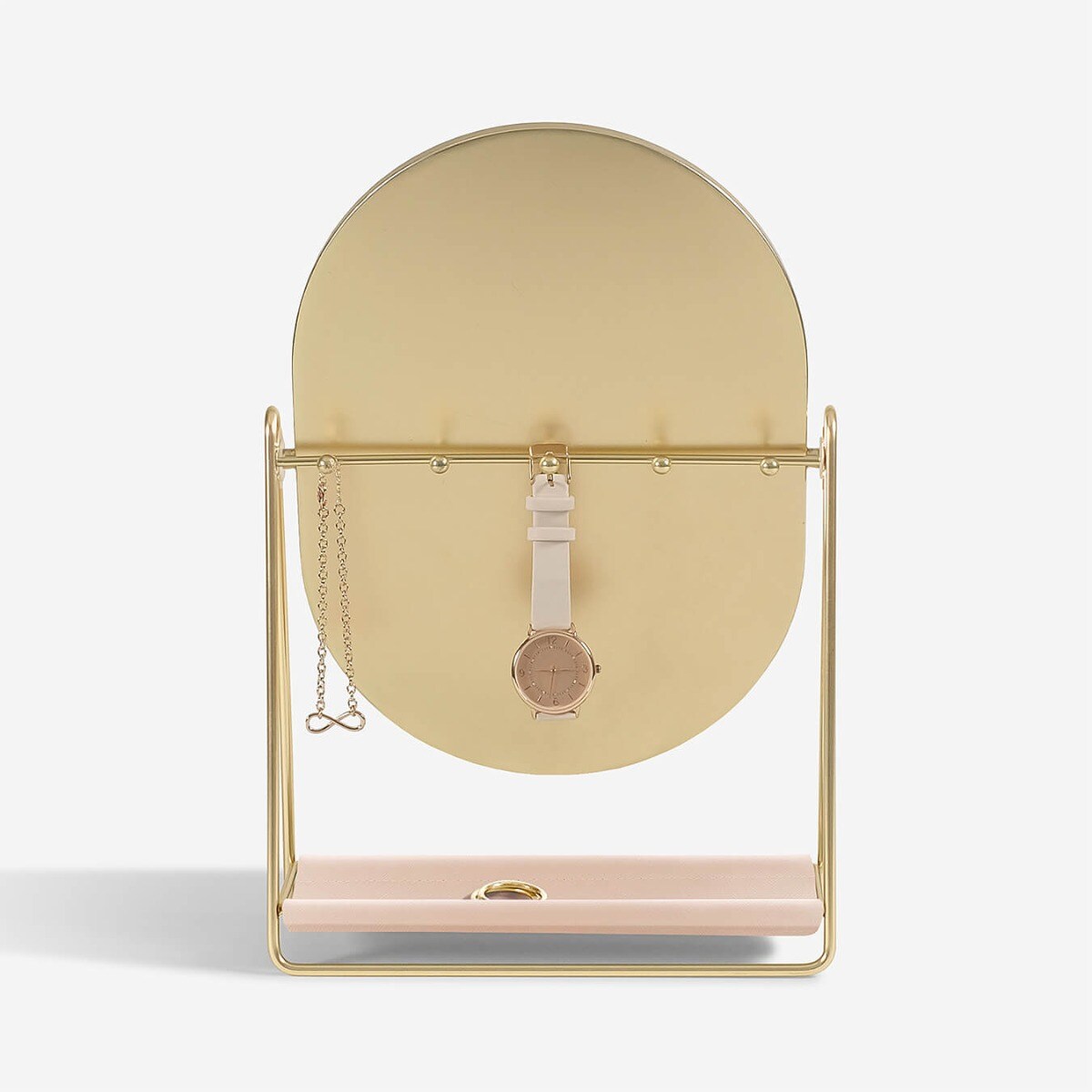 Lusterko Stackers różowo-złote z organizerem na biżuterię