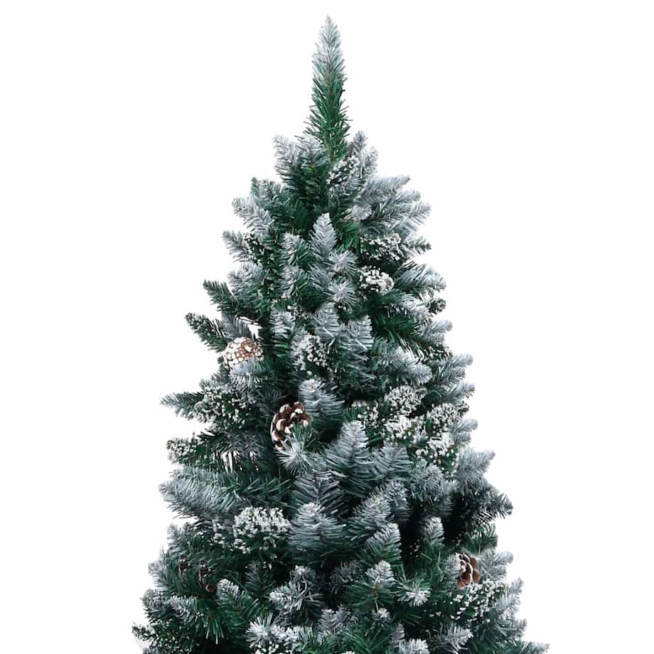 vidaXL Sztuczna choinka z lampkami, bombkami i szyszkami, 180 cm