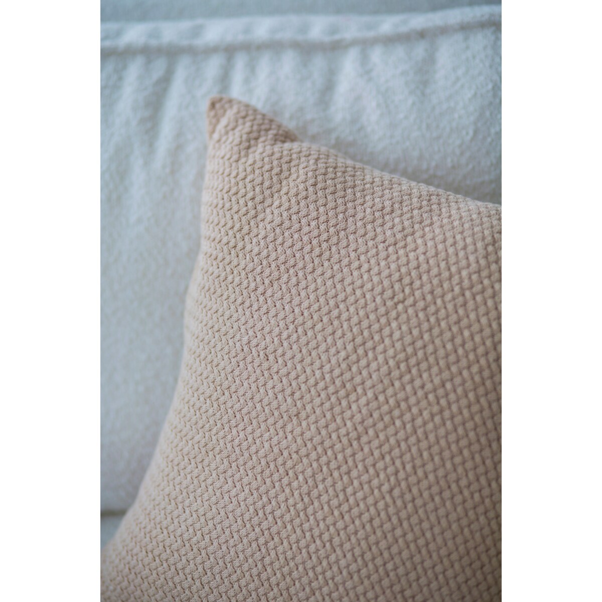 Poszewka rustykalna podłużna beżowa, 40 x 60 cm, La Manta