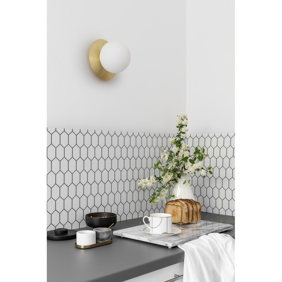 BORRA A mosiężna lampa ścienna / kinkiet z podwyższoną szczelnością IP44