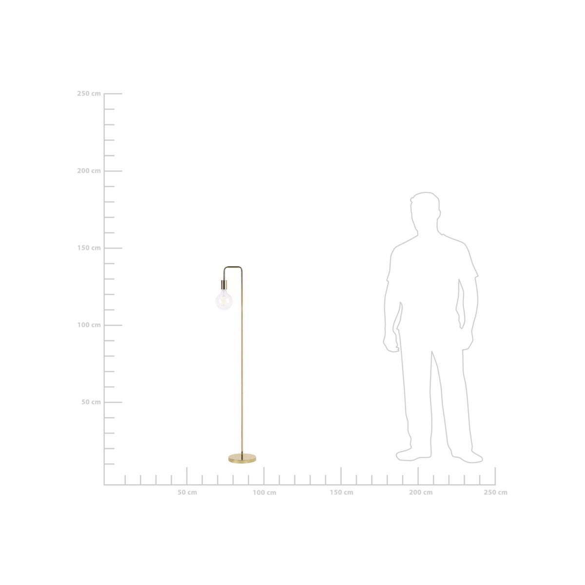 Lampa podłogowa metalowa złota SAVENA