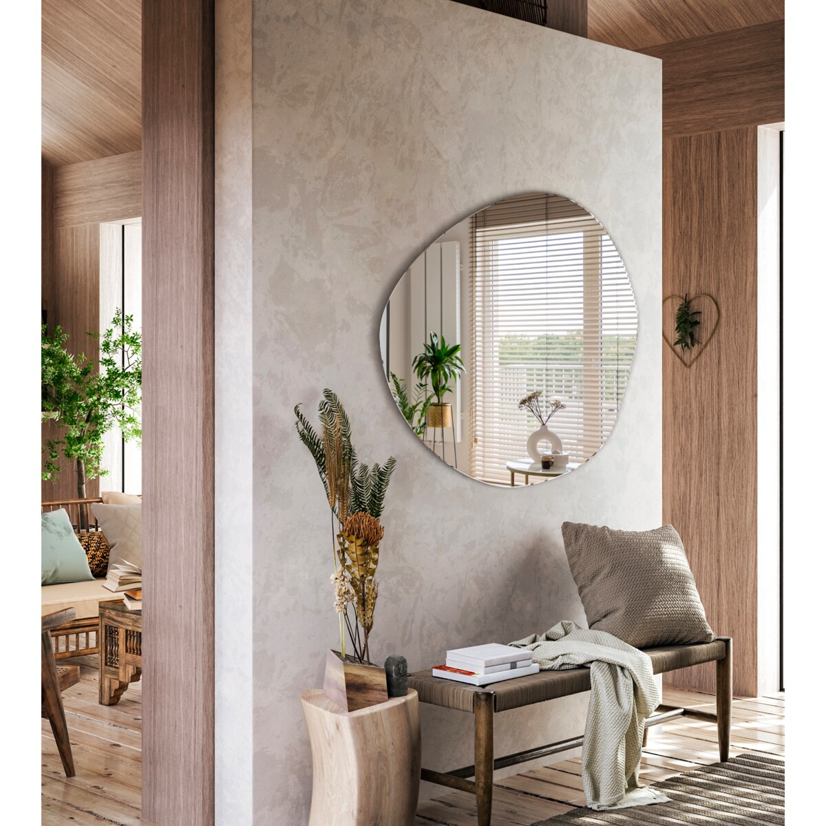 Lustro 57,5 x 58 cm Nieregularne Chmurka