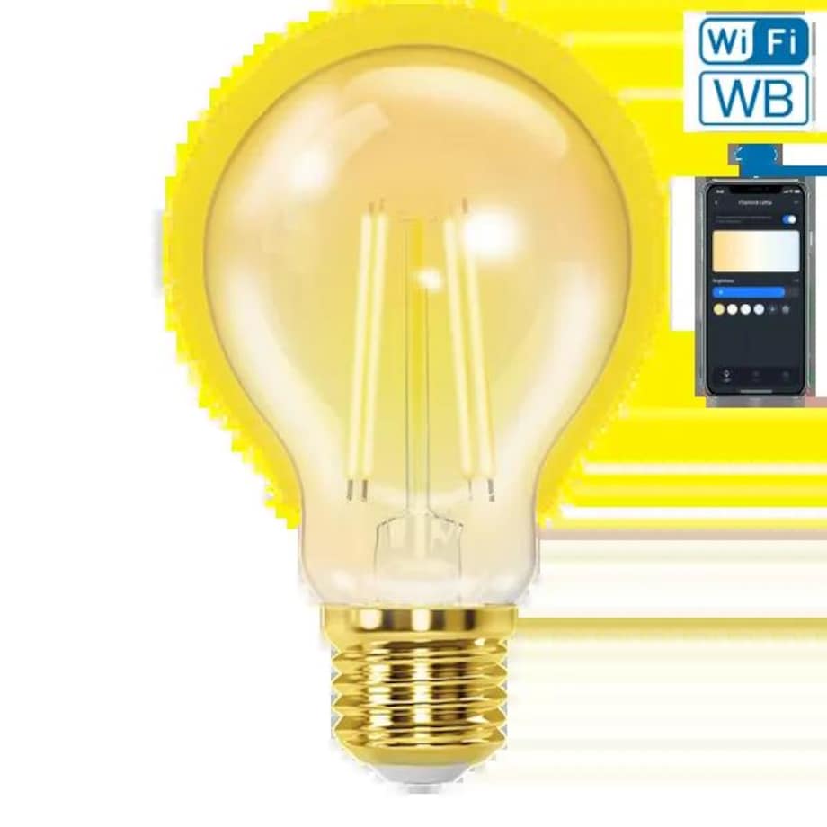 inteligentna żarówka wb a60 e27 wi-fi (bursztynowa)