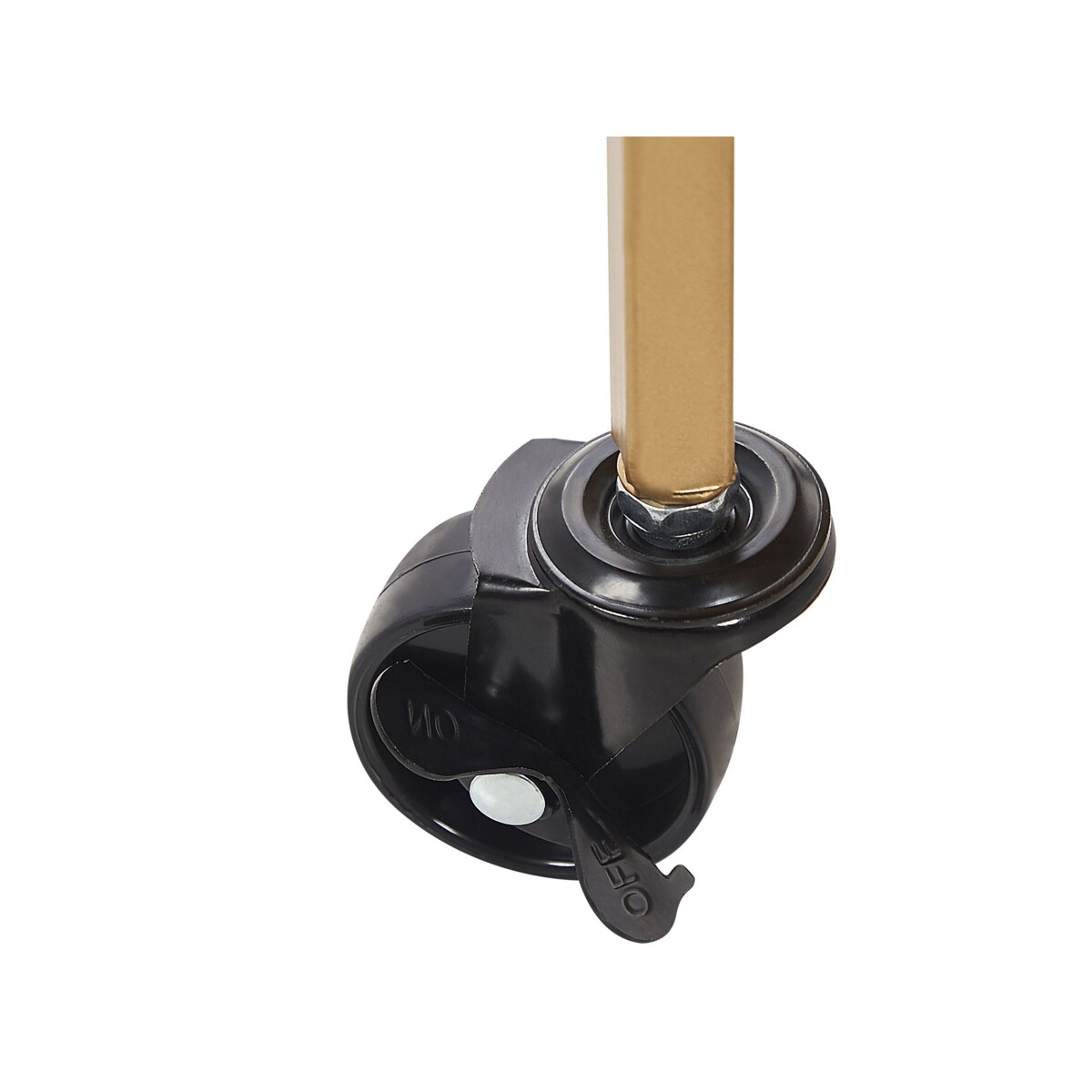 Metalowy wózek kuchenny 2-poziomowy z lustrzanym blatem złoty FARLEY