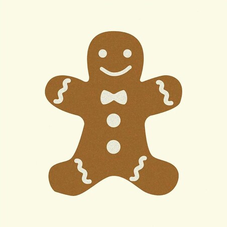 Poduszka świąteczna na krzesło - Piernikowy ludzik