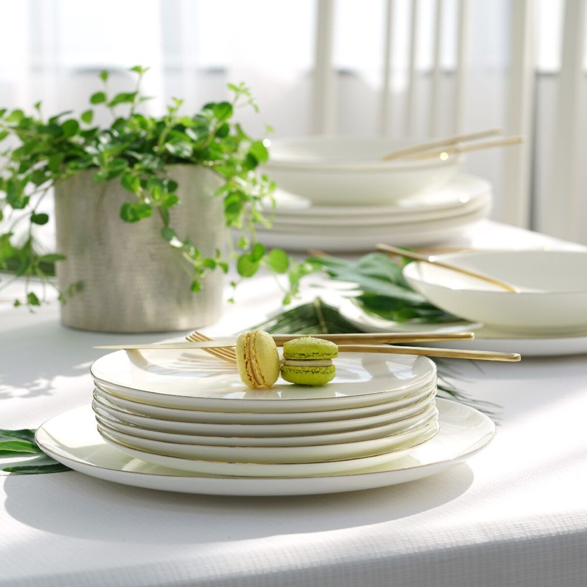 VILLA ITALIA Serwis obiadowy porcelanowy na 6 osób BOSTON Gold