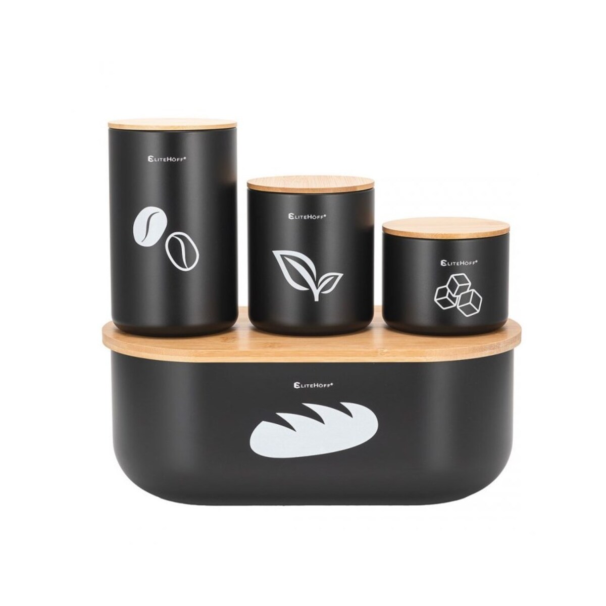 Elitehoff chlebak na pieczywo z zestawem pojemników 49443