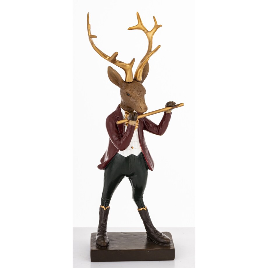 Dekoracja - renifer MUZYK 22,5x8x9 cm FLECISTA