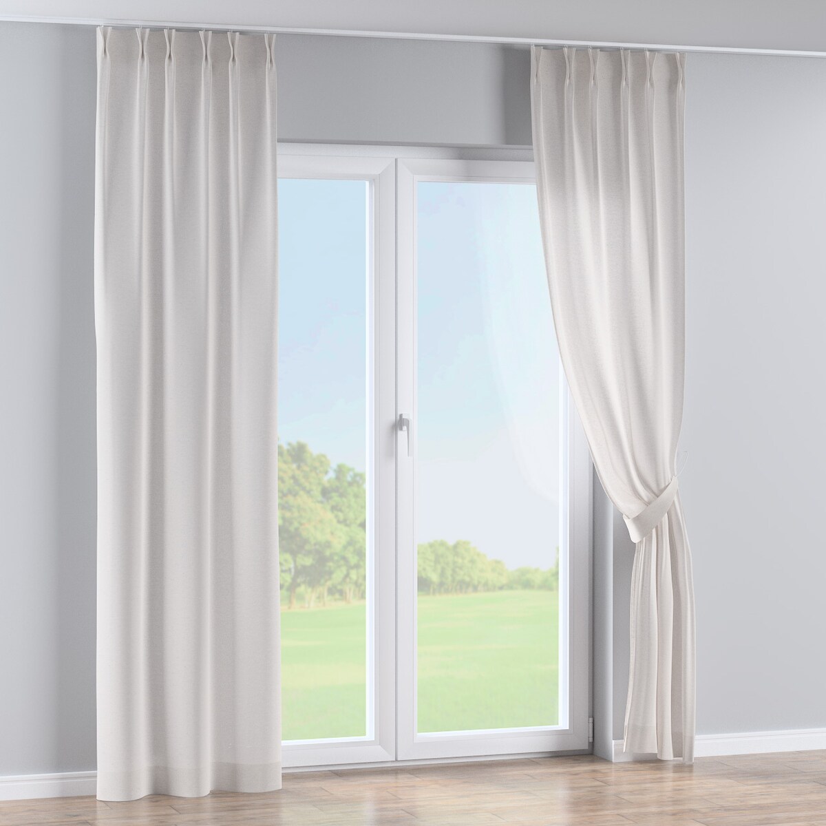 Zasłona na haczykach flex podwójnych 130x245 beżowy melanż