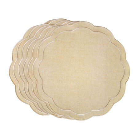 Haftowane podkładki Beige Petali - 4 sztuki